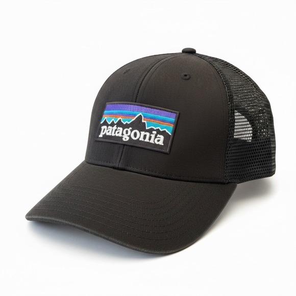 Patagonia Other - Patagonia Trucker Hat Unisex One Size Black Mesh Snapback Logo Patch